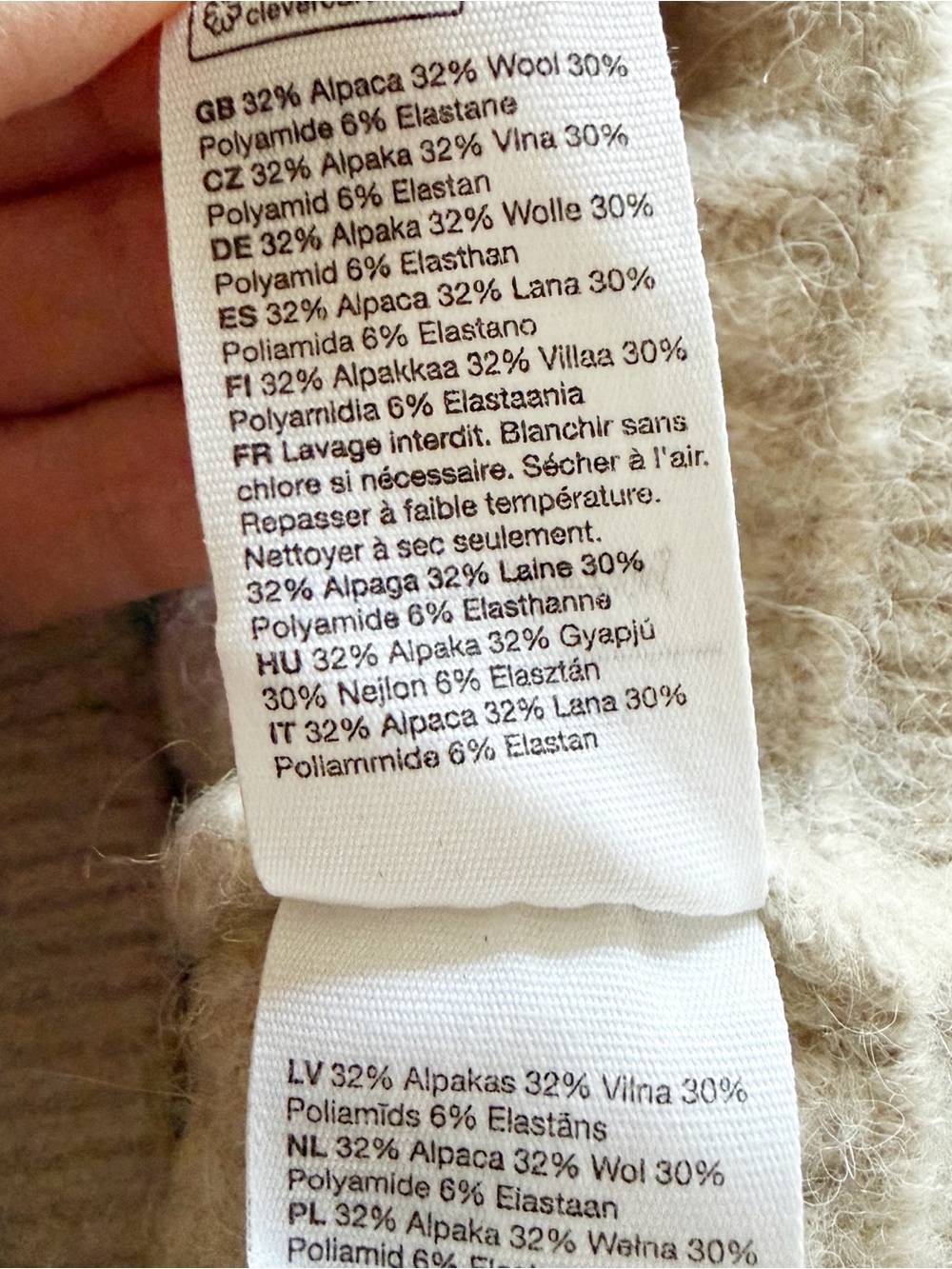 & Other Stories alpaca wool chunky ribbed cardigan sweater - Picture 4 of 5